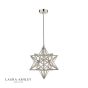 Laura Ashley Small Star Pendant Polished Silver and Glass