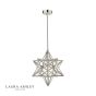 Laura Ashley Small Star Pendant Polished Silver and Glass