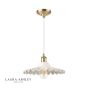 Laura Ashley Beca Large Pendant White Ceramic Antique Brass 