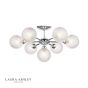 Laura Ashley Atherton 7lt Semi Flush Polished Chrome Glass 