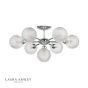Laura Ashley Atherton 7lt Semi Flush Polished Chrome Glass 