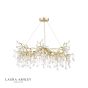 Laura Ashley Willow 5lt Pendant Satin Champagne Crystal 
