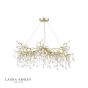 Laura Ashley Willow 5lt Pendant Satin Champagne Crystal 