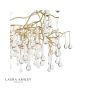 Laura Ashley Willow 5lt Pendant Satin Champagne Crystal 