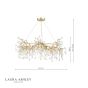 Laura Ashley Willow 5lt Pendant Satin Champagne Crystal 