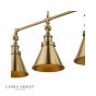 Laura Ashley Rufus 3 Light Bar Pendant Antique Brass