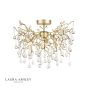 Laura Ashley Willow 3lt Semi Flush Satin Champagne Crystal 