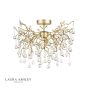 Laura Ashley Willow 3lt Semi Flush Satin Champagne Crystal 