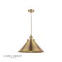 Laura Ashley Rufus Pendant Antique Brass 