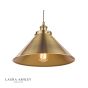 Laura Ashley Rufus Pendant Antique Brass 
