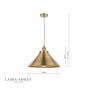 Laura Ashley Rufus Pendant Antique Brass 