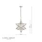 Laura Ashley Large Star Pendant Silver Glass 