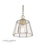 Laura Ashley Clayton Pendant Antique Brass Glass 