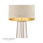 Laura Ashley Star Table Lamp Antique Brass and Glass With Shade