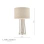 Laura Ashley Star Table Lamp Antique Brass and Glass With Shade