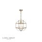 Laura Ashley Blackwell Pendant Antique Brass Glass 