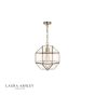 Laura Ashley Blackwell Pendant Antique Brass Glass 
