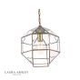 Laura Ashley Blackwell Pendant Antique Brass Glass 