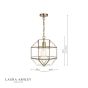 Laura Ashley Blackwell Pendant Antique Brass Glass 