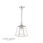 Laura Ashley Clayton Pendant Polished Silver Glass 