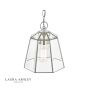 Laura Ashley Clayton Pendant Polished Silver Glass 