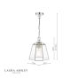 Laura Ashley Clayton Pendant Polished Silver Glass 