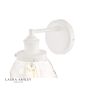 Laura Ashley Ainsworth Outdoor Wall Light Matt Cream Glass IP44