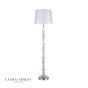 Laura Ashley Bradshaw Floor Lamp Polished Nickel and Ribbed Glass With Shade