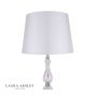 Laura Ashley Bradshaw Floor Lamp Polished Nickel and Ribbed Glass With Shade