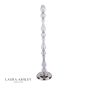 Laura Ashley Bradshaw Floor Lamp Polished Nickel and Ribbed Glass With Shade