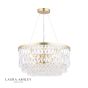 Laura Ashley Rhosill 4 Light Pendant Crystal and Matt Antique Brass