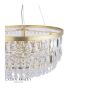 Laura Ashley Rhosill 4 Light Pendant Crystal and Matt Antique Brass