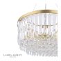 Laura Ashley Rhosill 4 Light Pendant Crystal and Matt Antique Brass