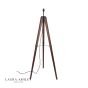Laura Ashley Burdale Tripod Floor Lamp Dark Wood & Industrial Brass Base Only