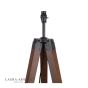 Laura Ashley Burdale Tripod Floor Lamp Dark Wood & Industrial Brass Base Only