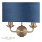 Laura Ashley Sorrento 2 Light Wall Light Matt Antique Brass & Blue Shade