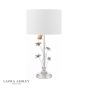 Laura Ashley Lyndale Table Lamp Distressed Silver Leaf With Shade