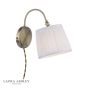 Laura Ashley Hemsley Plugged Wall Light Antique Brass With Shade