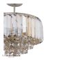 Laura Ashley Vienna 3 Light Semi-Flush Champagne Crystal and Antique Brass