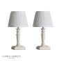 Laura Ashley Tate Twin Pack Table Lamp Distressed Wood With Shade