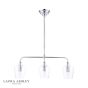 Laura Ashley Ockley 3 Light Bar Pendant Polished Chrome and Glass