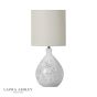 Laura Ashley Confetti Table Lamp White Glass and Polished Chrome With Shade