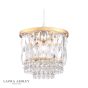 Laura Ashley Rhosill Easy Fit Pendant Crystal and Matt Antique Brass