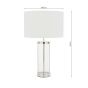 Laura Ashley Harrington Large Table Lamp Polished Nickel and Glass With Shade