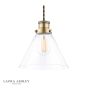 Laura Ashley Isaac Easy Fit Pendant Antique Brass and Glass
