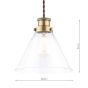 Laura Ashley Isaac Easy Fit Pendant Antique Brass and Glass