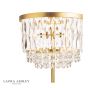 Laura Ashley Rhosill 3 Light Floor Lamp Crystal and Matt Antique Brass