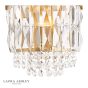 Laura Ashley Rhosill Wall Light Crystal and Matt Antique Brass