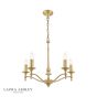 Laura Ashley Ludchurch 5 Light Armed Pendant Matt Antique Brass Fitting Only
