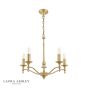 Laura Ashley Ludchurch 5 Light Armed Pendant Matt Antique Brass Fitting Only
